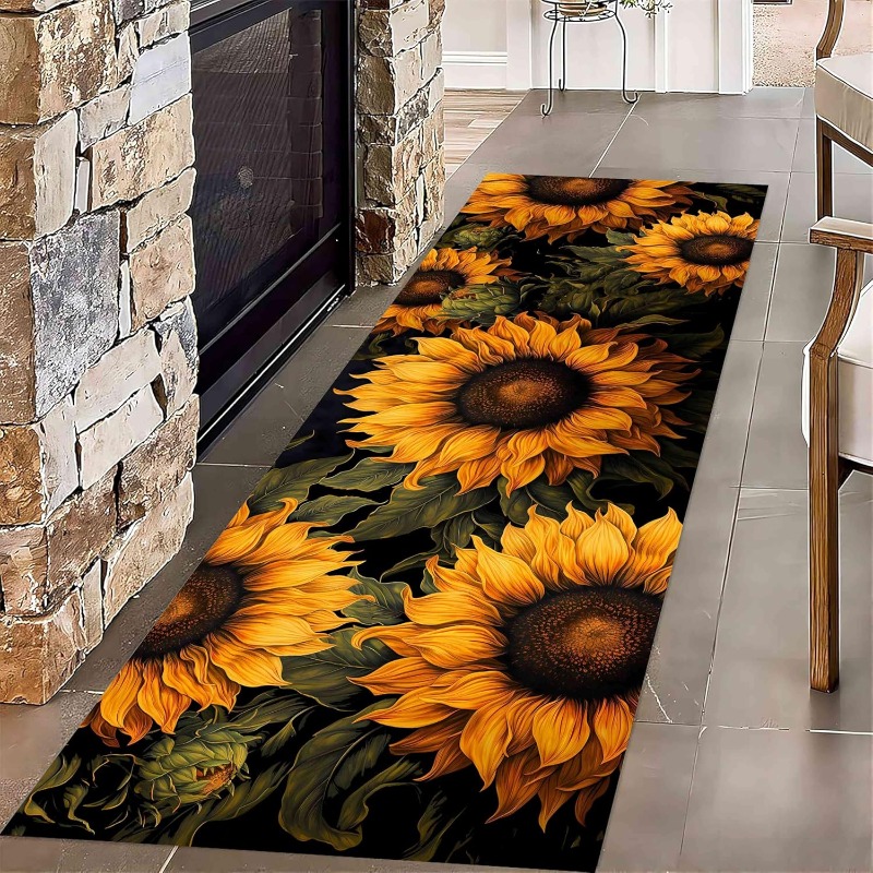 Commercial Printing Services - 3D Vision Flower Runner Rug Sunflower