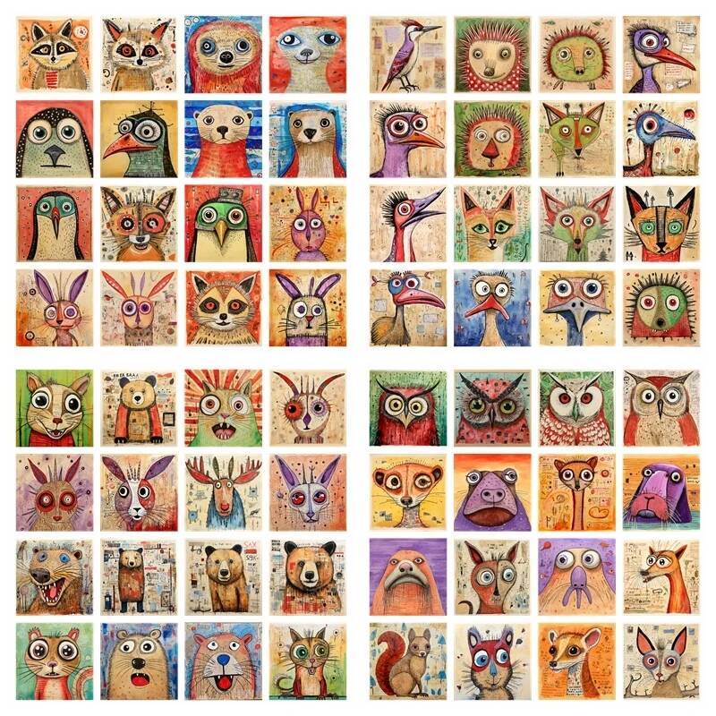 Printable Heat Transfer Vinyl - Cute cartoon animal illustrations Heat Transfer