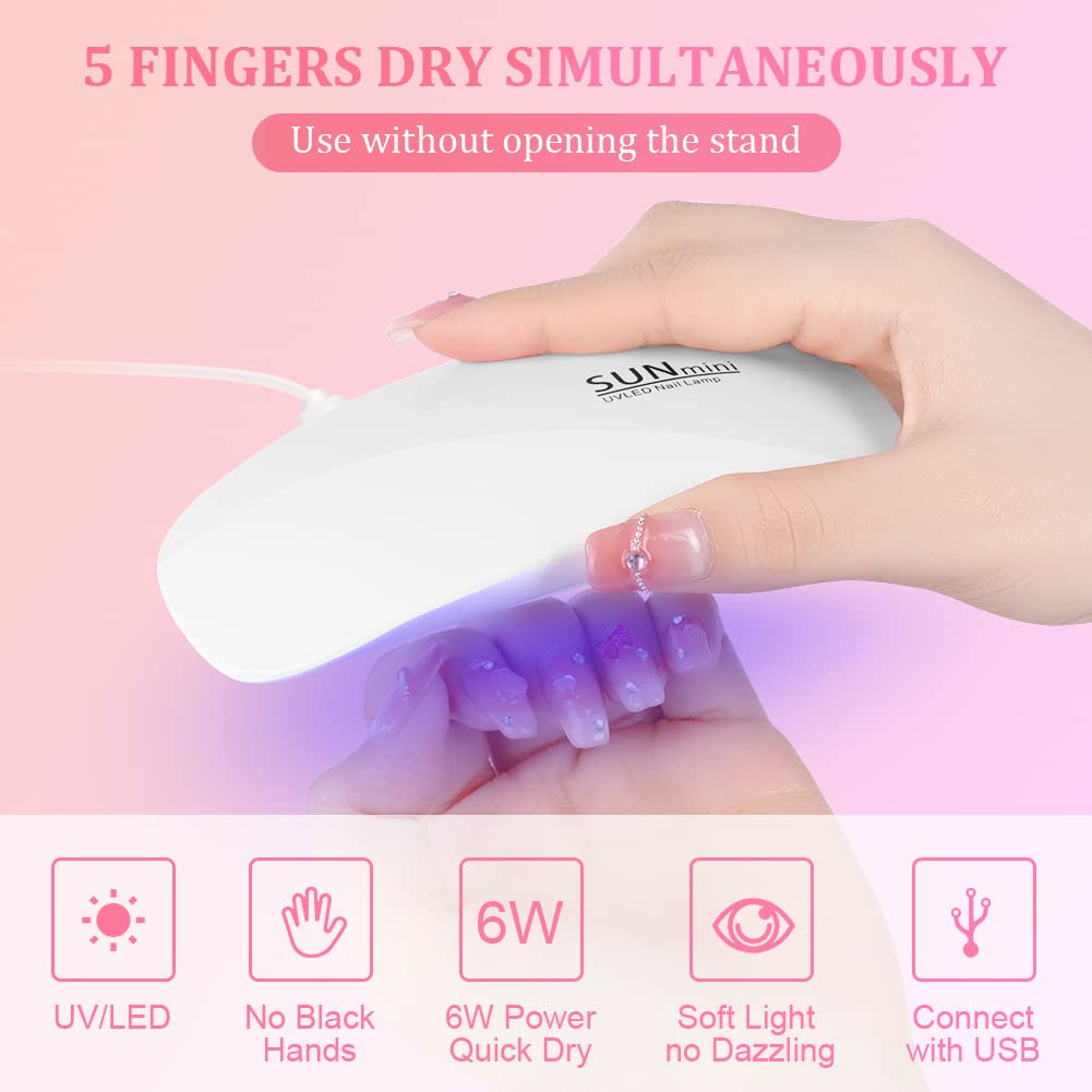 Portable 6 LED UV Nail Lamp 6W - Uv Led Lamp Printer recension och pris