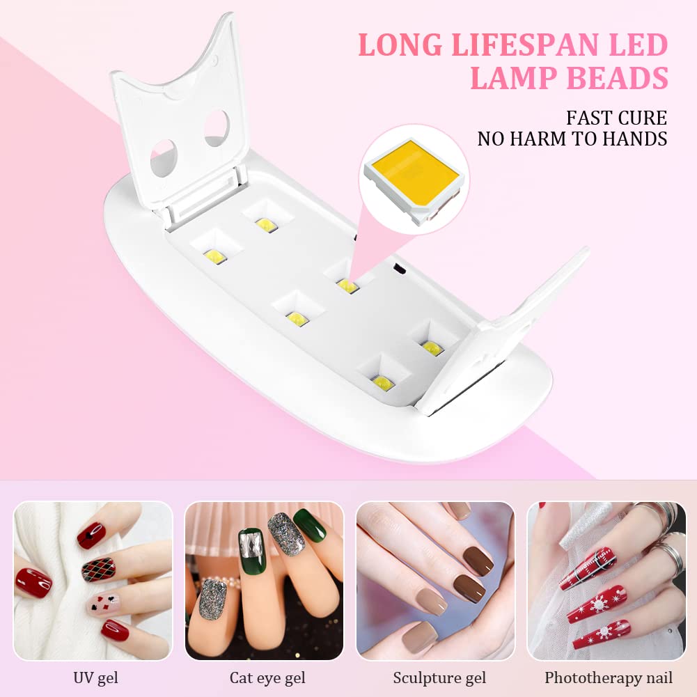 Portable 6 LED UV Nail Lamp 6W - Uv Led Lamp Printer recension och pris