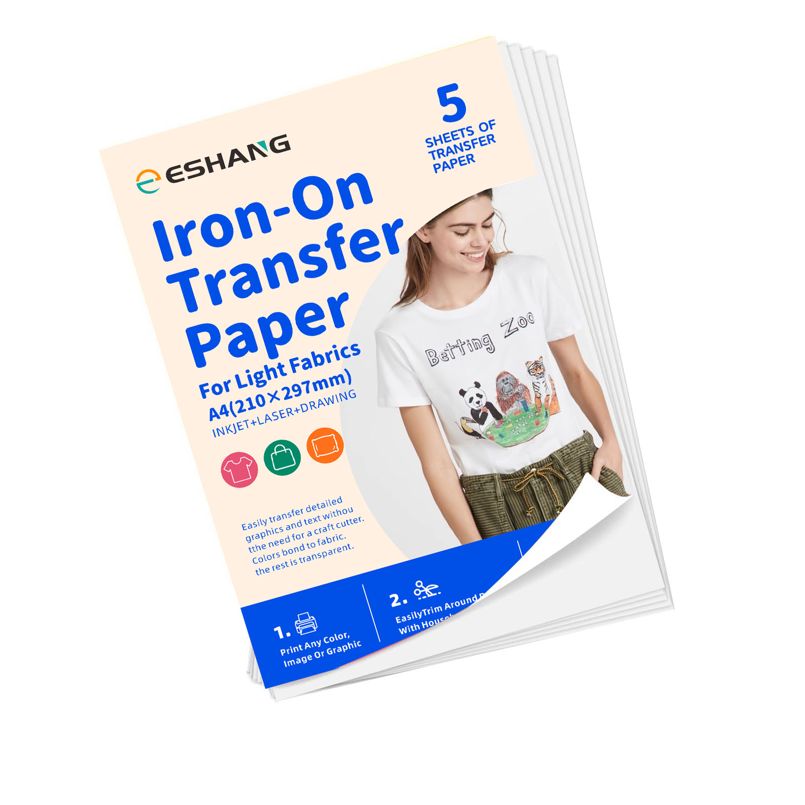 5 Sheets A4 Heat Transfer Pape - Printable Heat Transfer Vinyl recension och pris