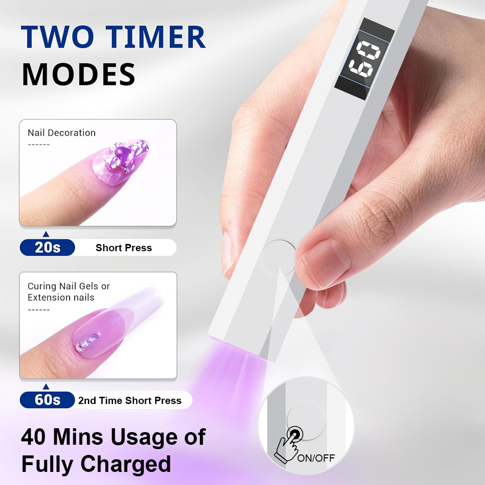 Timerable UV LED Nail Lamp wit - Uv Led Lamp Printer recension och pris