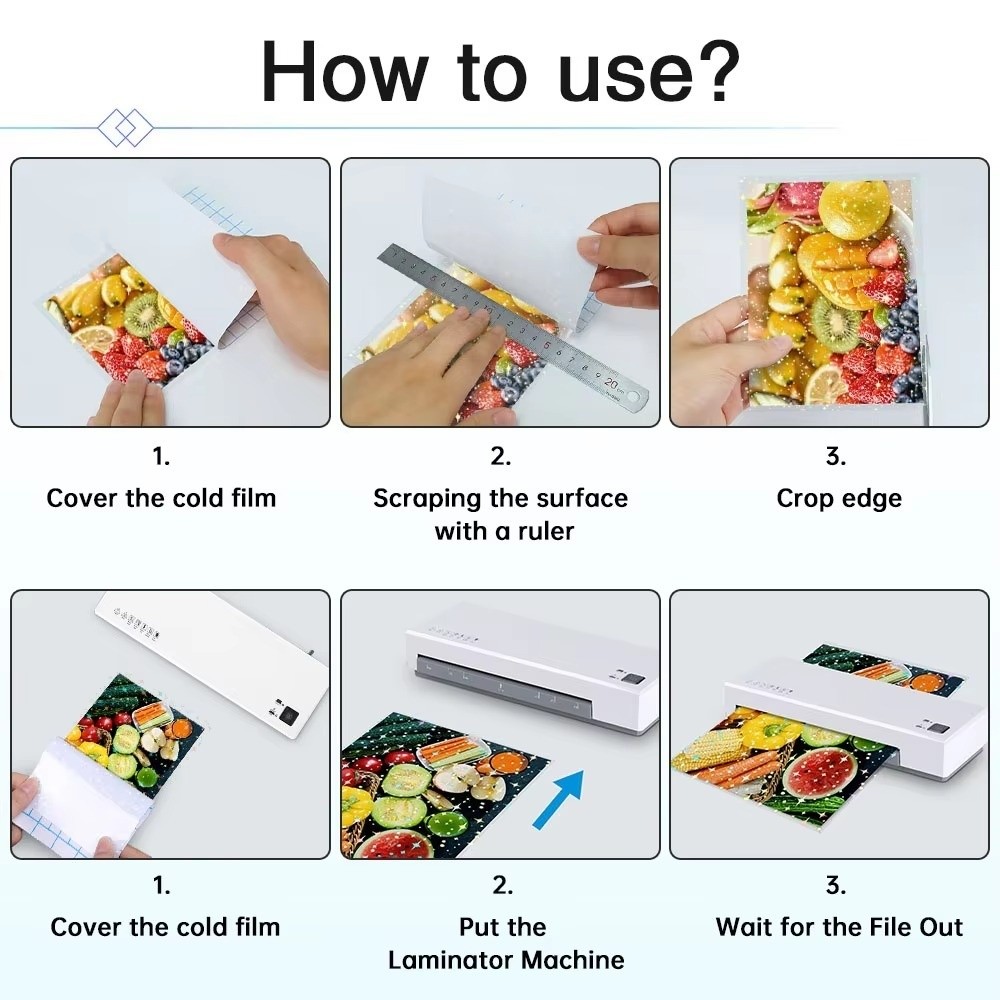 5Pcs Self Adhesive Holographic - Laminator Cold Roll recension och pris