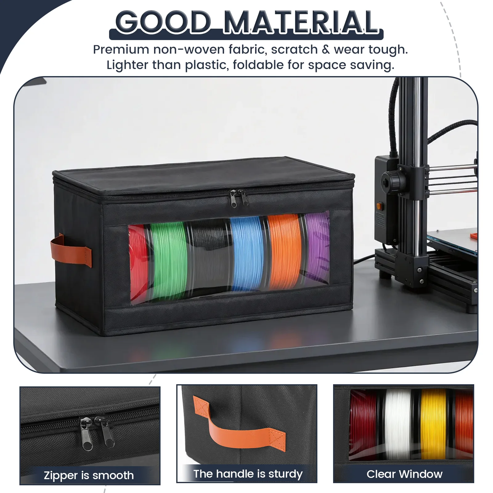4Pcs Filament Storage Box Larg - Commercial Fabric Printing Machine recension och pris