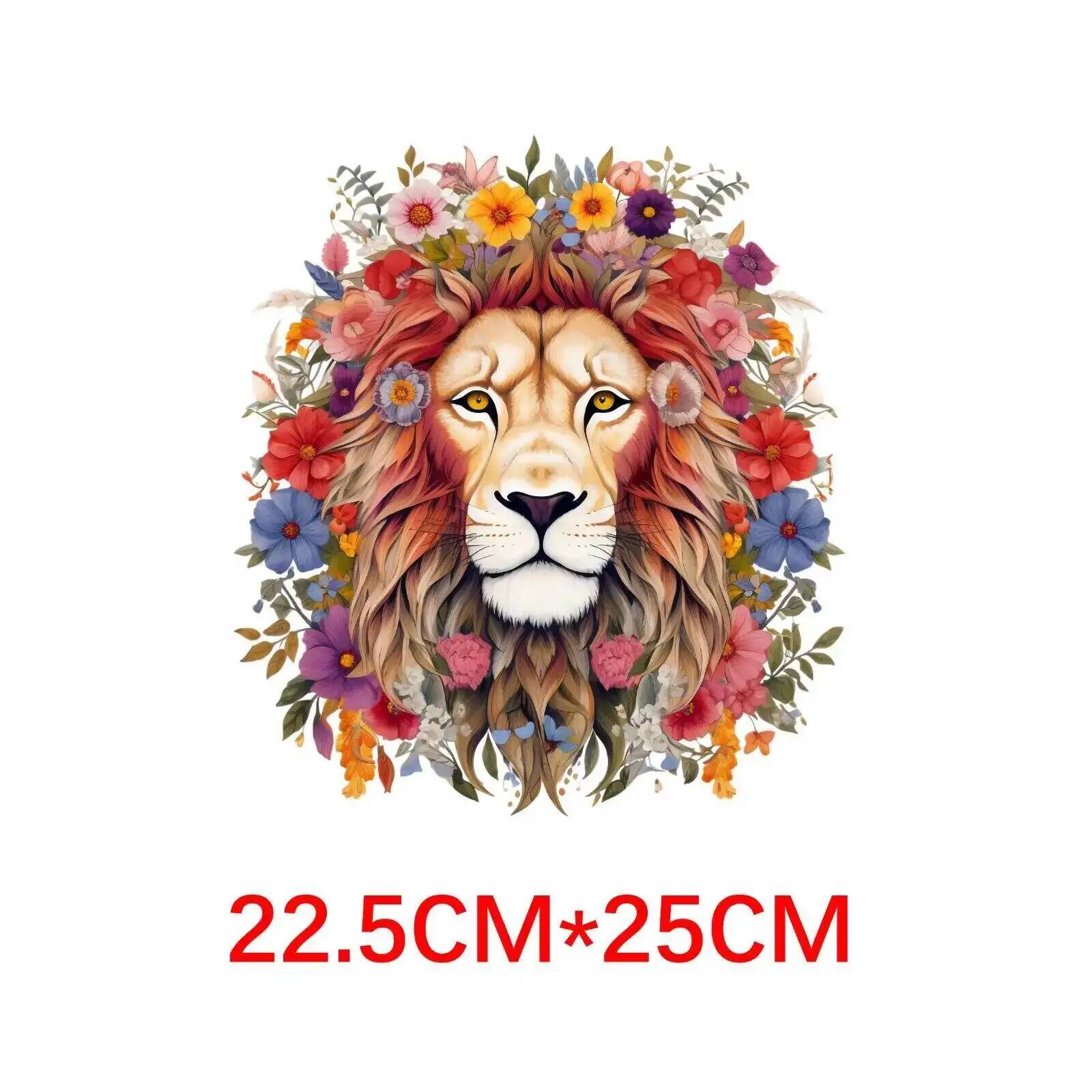 25cm Lion Tiger Flower Animal  - Printable Heat Transfer Vinyl recension och pris