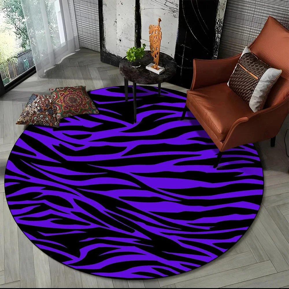 Pink Zebra Stripe Print Round  - Commercial Printing Services recension och pris