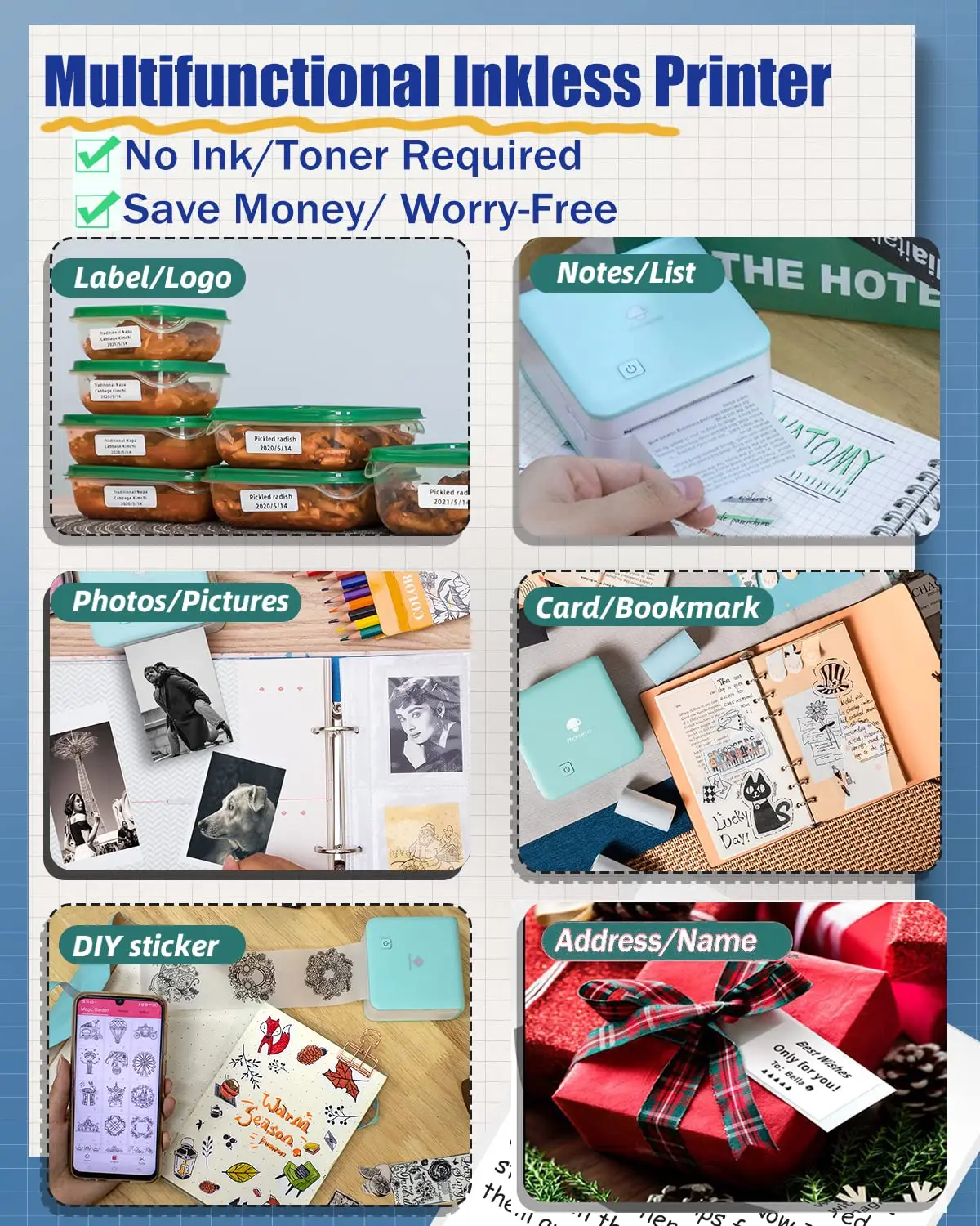 Phomemo M02Pro Mini Portable P - Commercial Printing Labels recension och pris