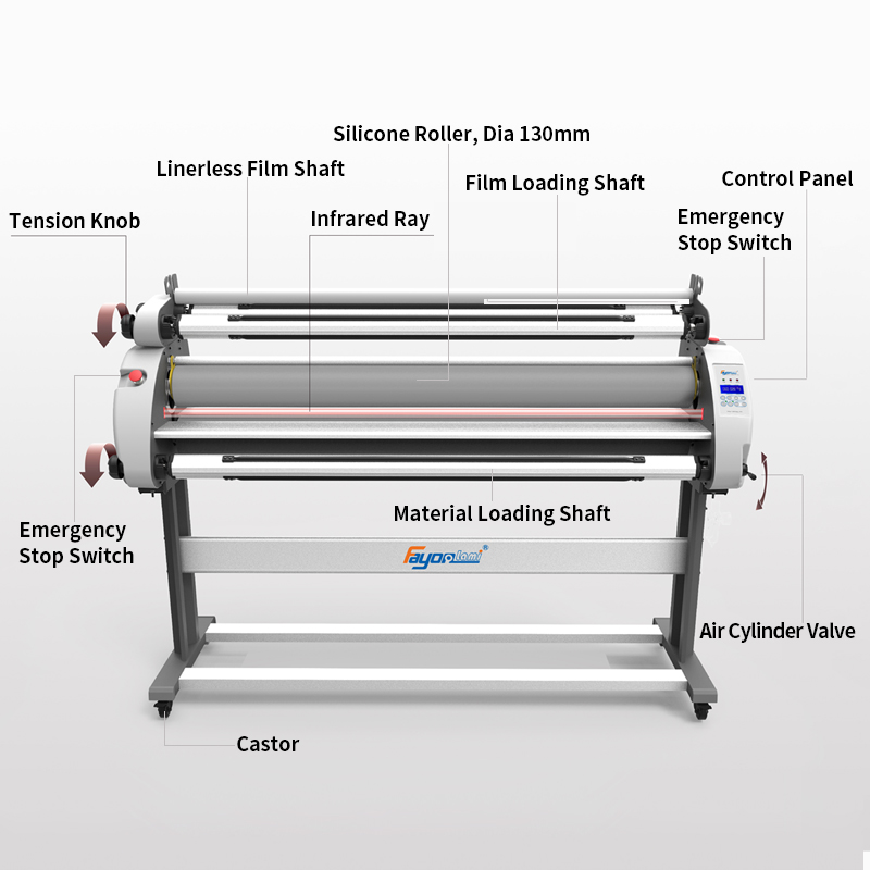 Fayon 63inch Pneumatic Laminat - Laminator Cold Roll recension och pris