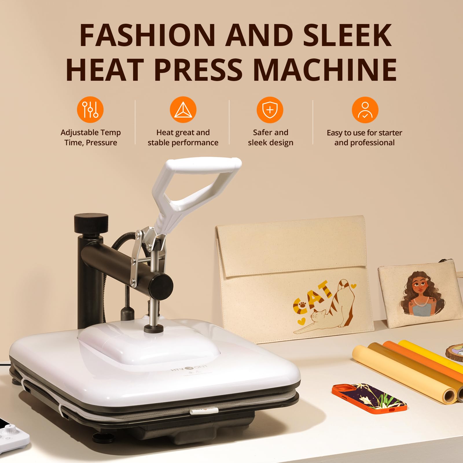 HTVRONT Heat Press Machine for - Printable Heat Transfer Vinyl recension och pris