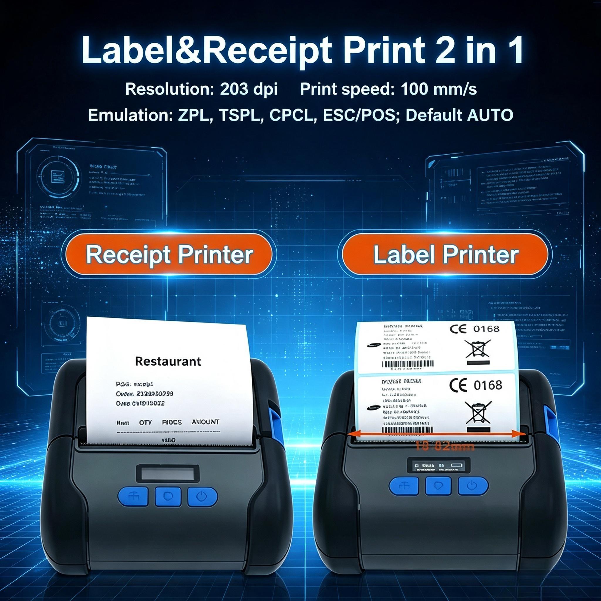 Soonpos 80mm Portable Thermal  - Commercial Printing Labels recension och pris